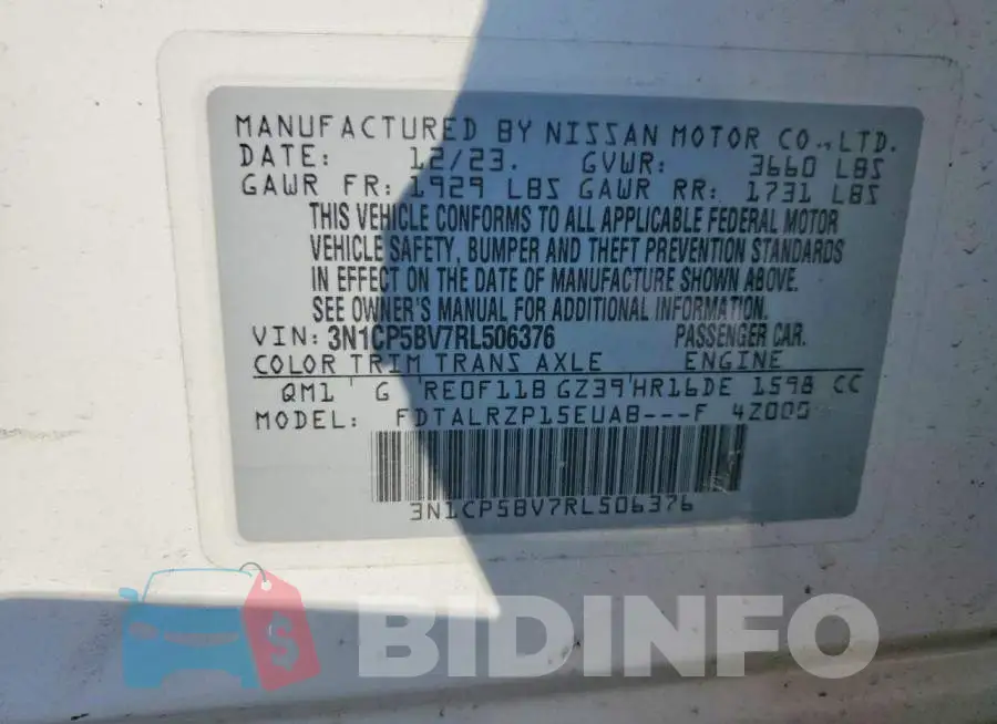 3N1CP5BV7RL506376 Photo# 13