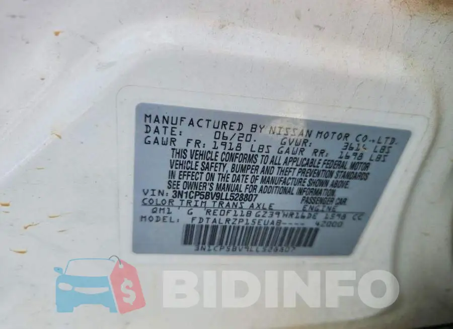 3N1CP5BV9LL528807 Photo# 13