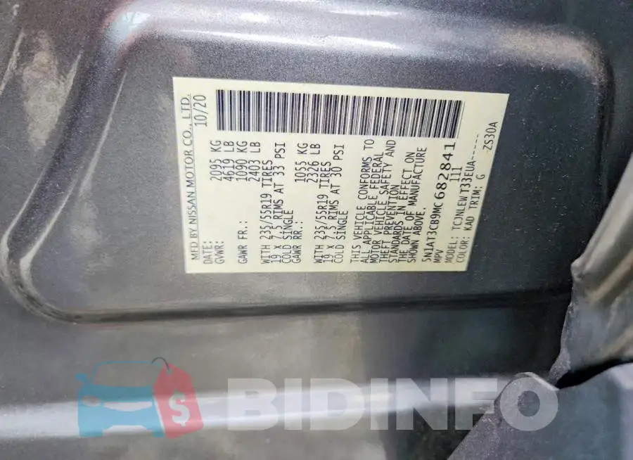 5N1AT3CB9MC682841 Photo# 13