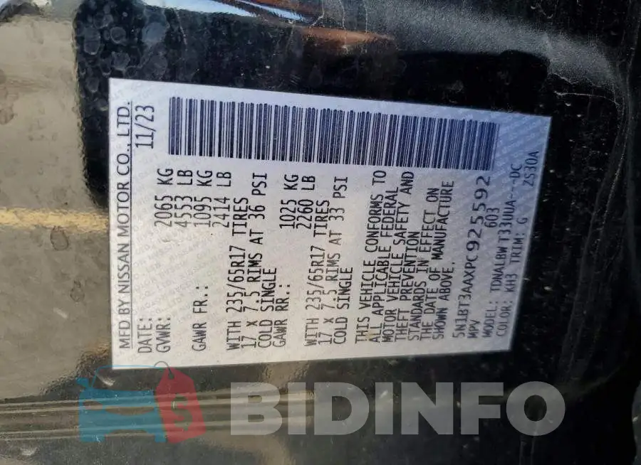 5N1BT3AAXPC925592 Photo# 14