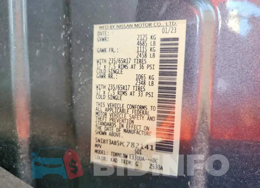 5N1BT3AB5PC782141 Photo# 13