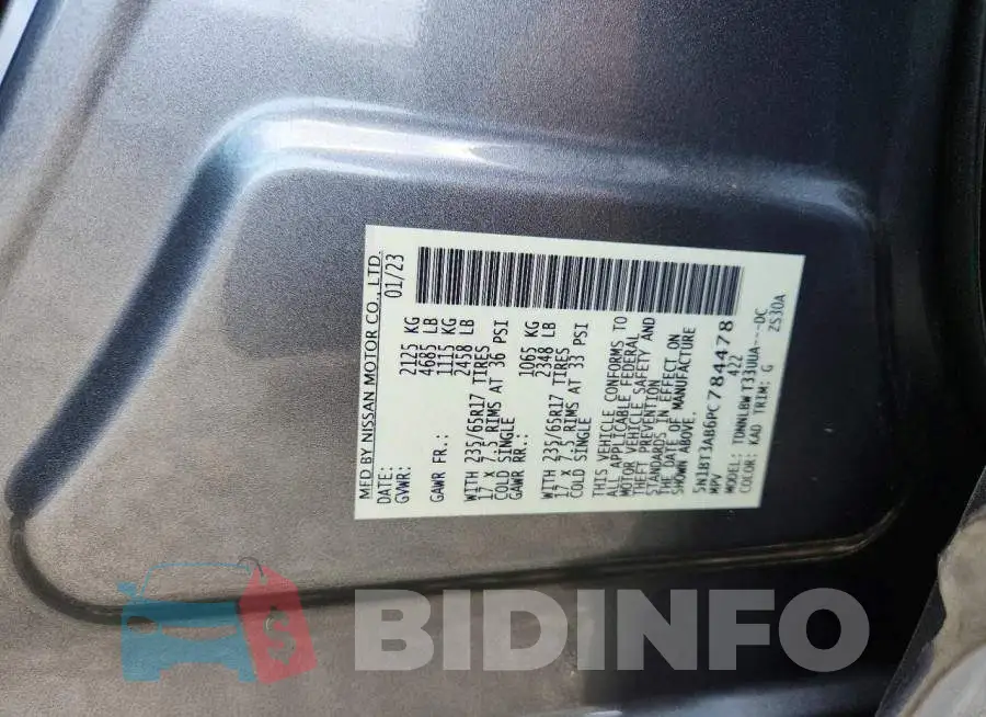 5N1BT3AB6PC784478 Photo# 13