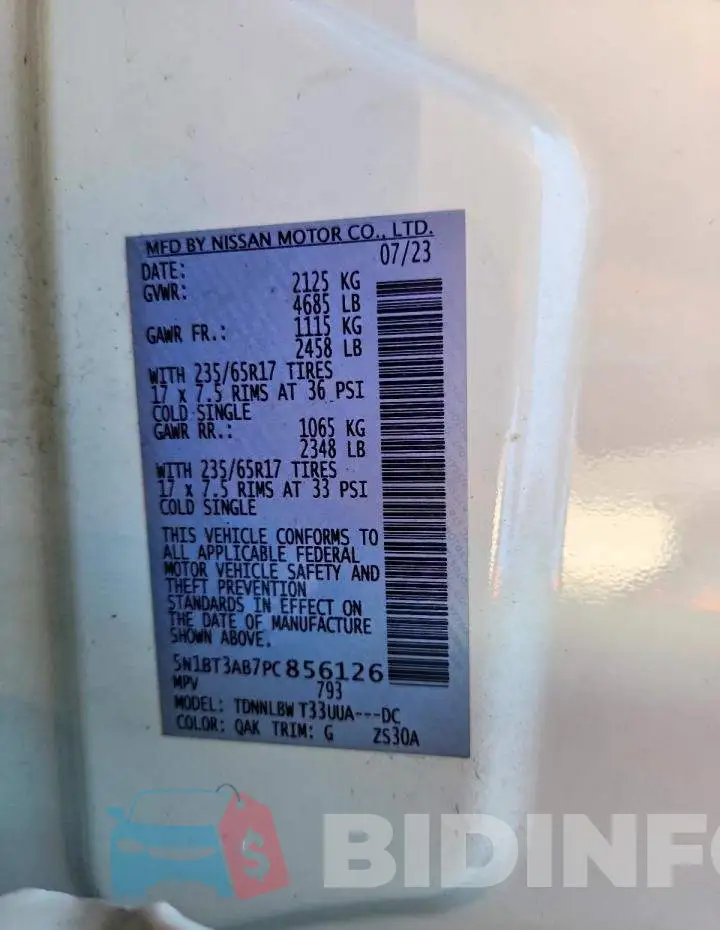 5N1BT3AB7PC856126 Photo# 13