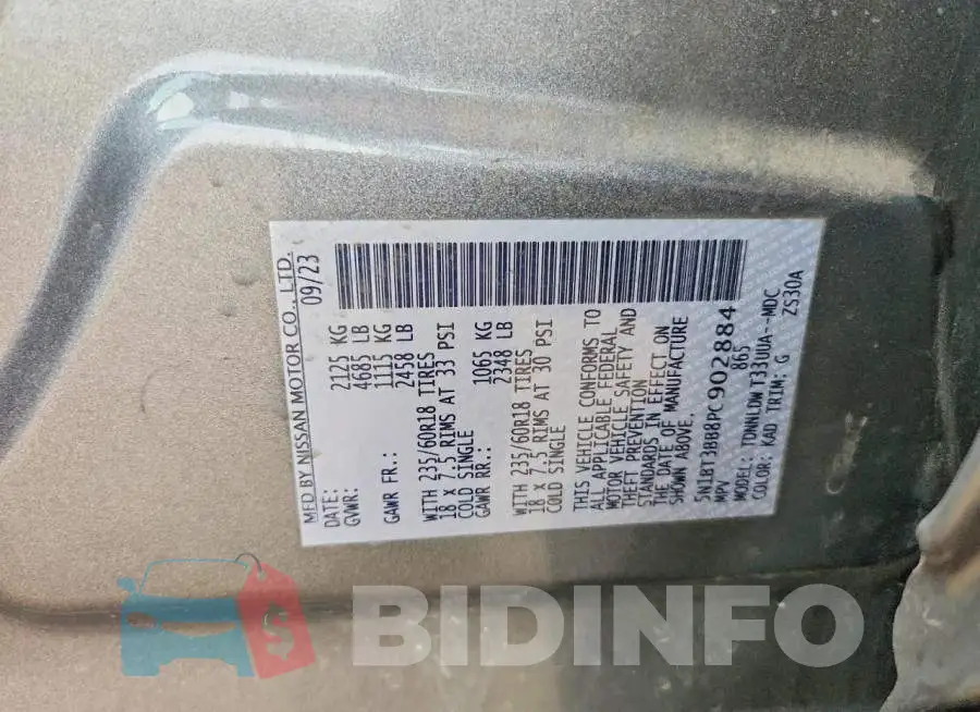 5N1BT3BB8PC902884 Photo# 13