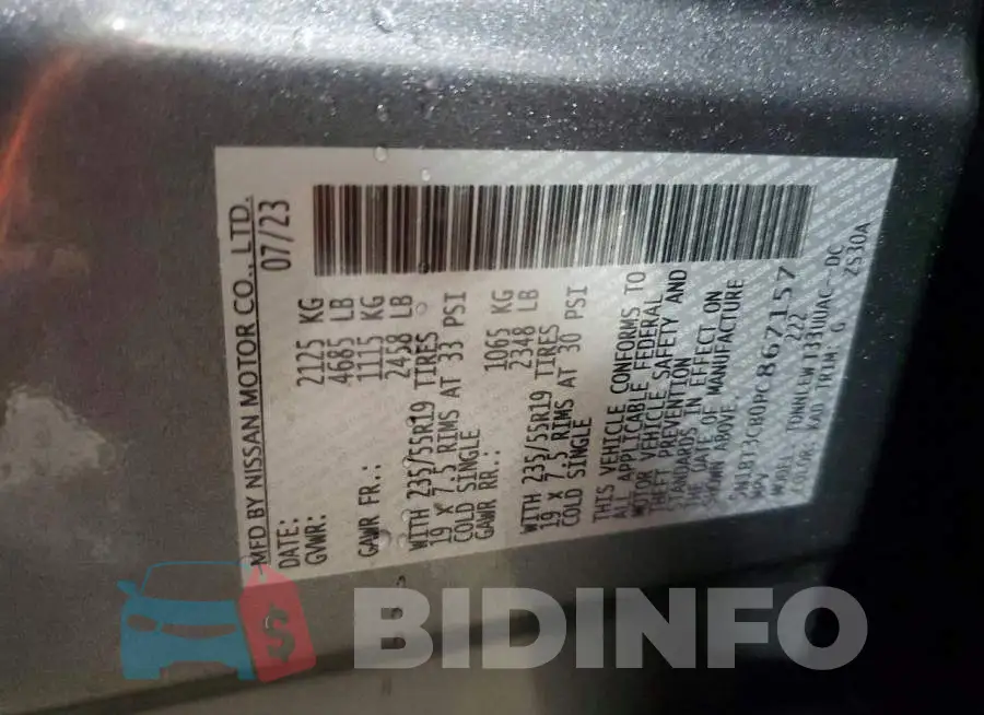 5N1BT3CB0PC867157 Photo# 14