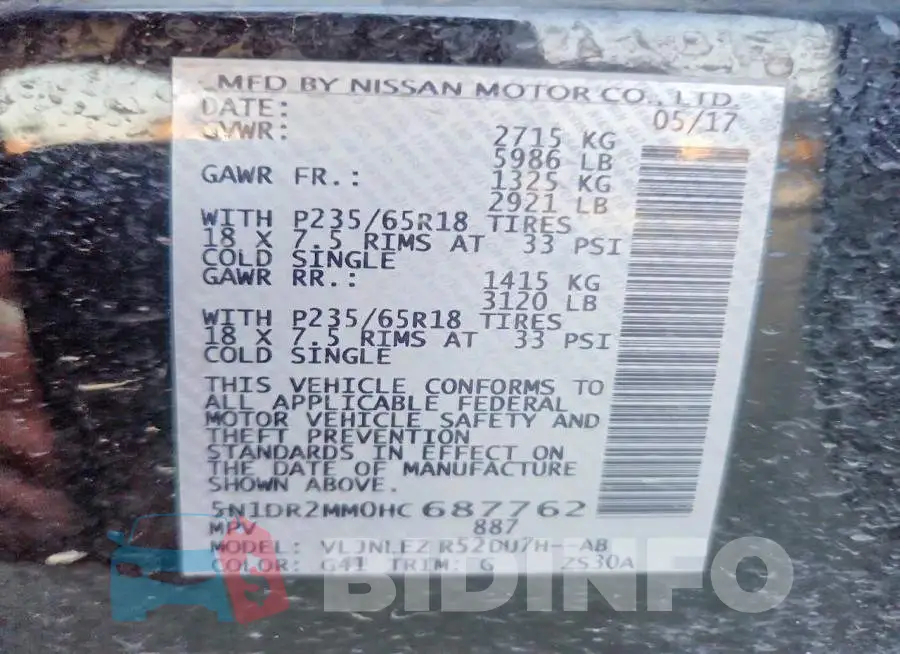 5N1DR2MM0HC687762 Photo# 12