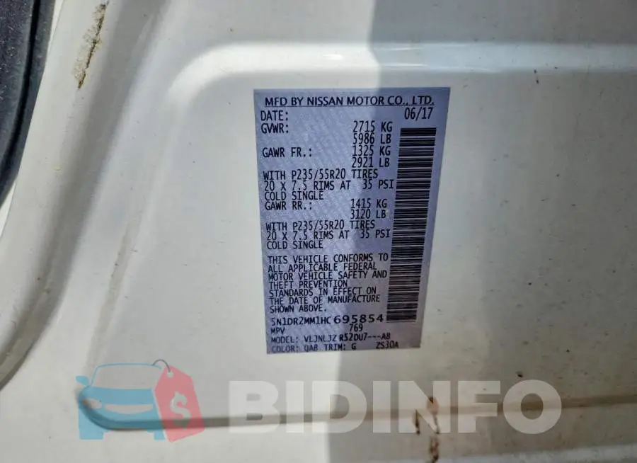 5N1DR2MM1HC695854 Photo# 14