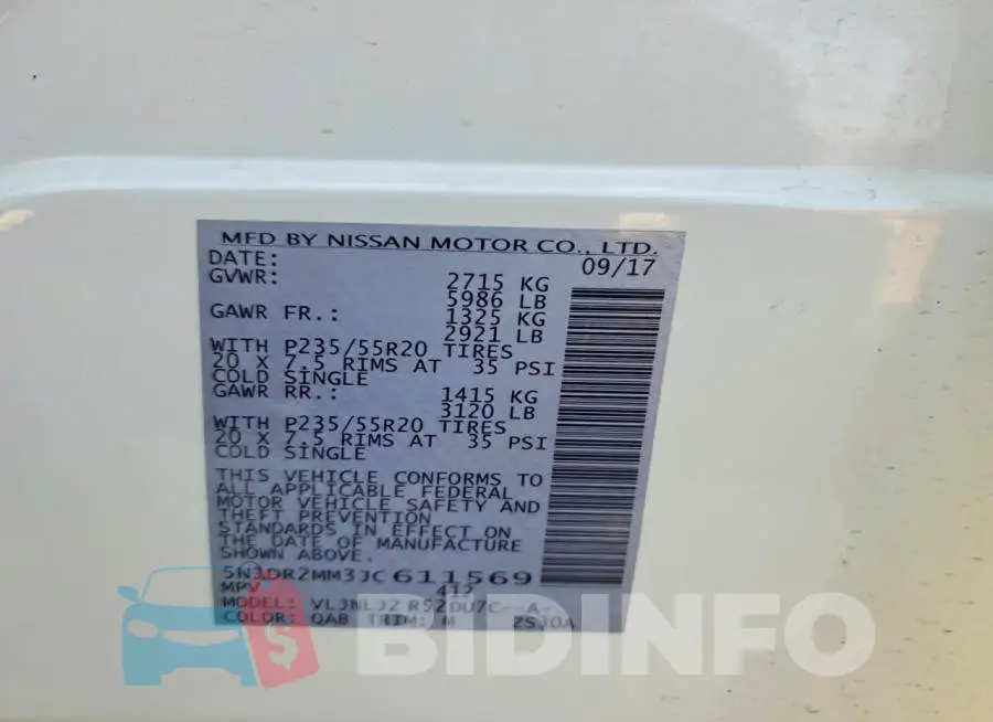 5N1DR2MM3JC611569 Photo# 13