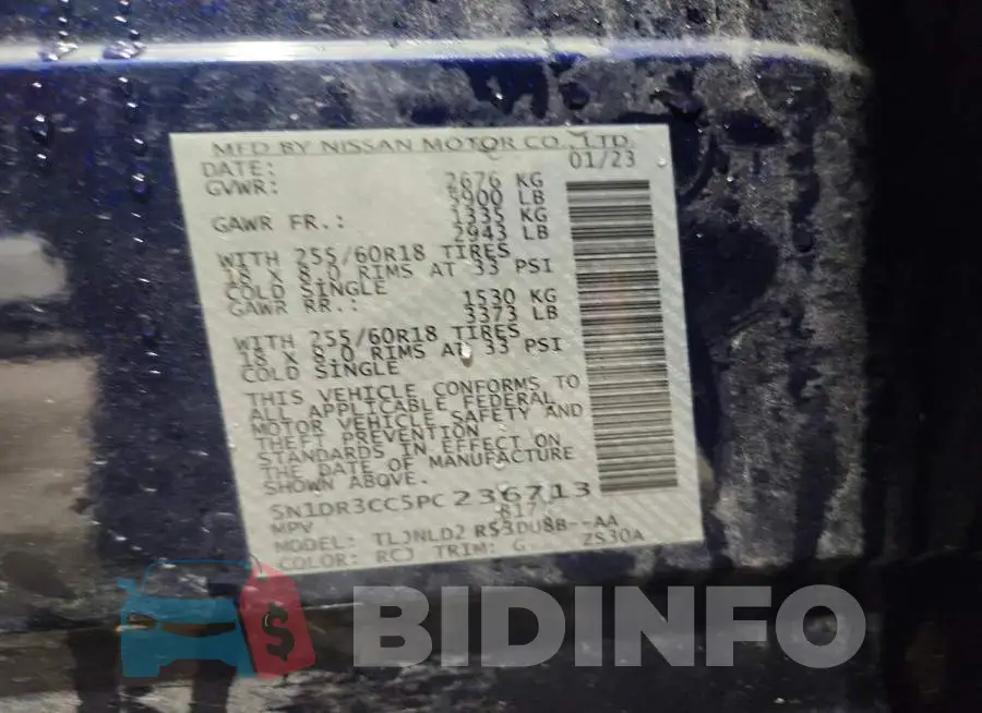 5N1DR3CC5PC236713 Photo# 12