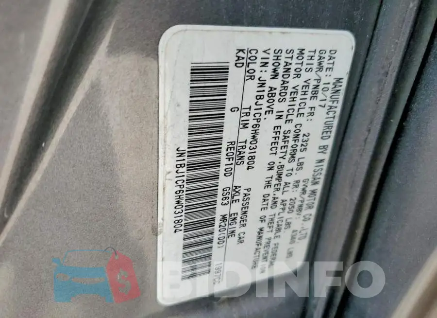 JN1BJ1CP6HW031804 Photo# 12