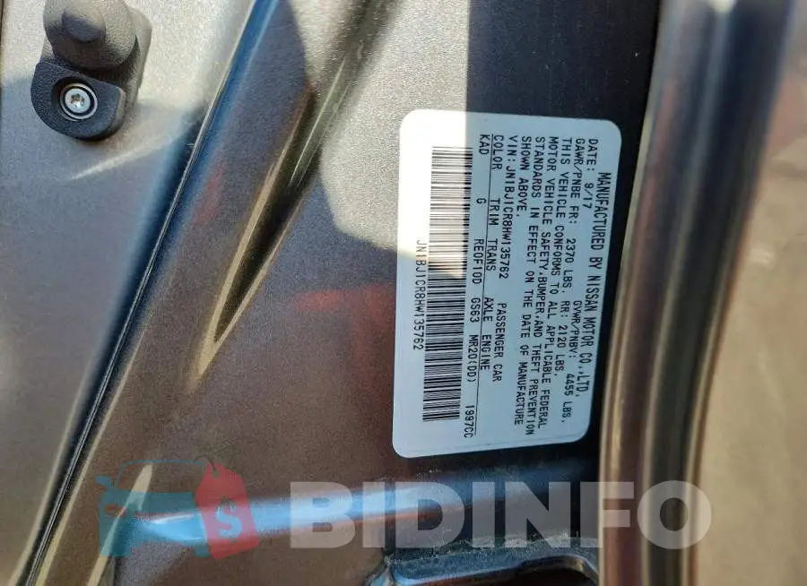 JN1BJ1CR8HW135762 Photo# 13