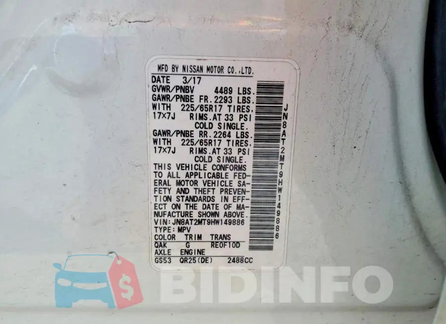 JN8AT2MT9HW149886 Photo# 13