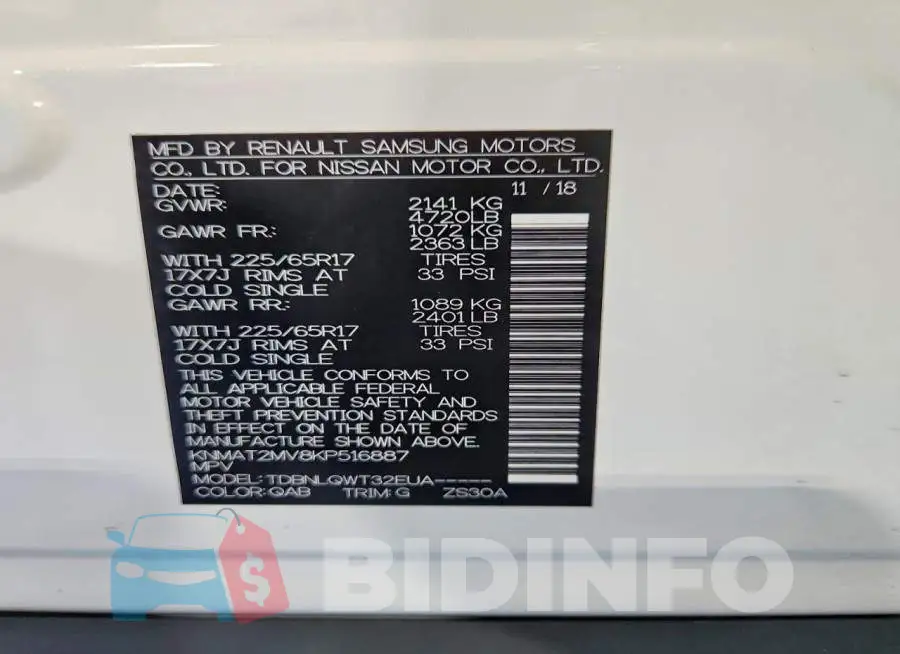 KNMAT2MV8KP516887 Photo# 14