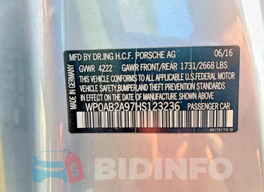 WP0AB2A97HS123236 Photo# 10