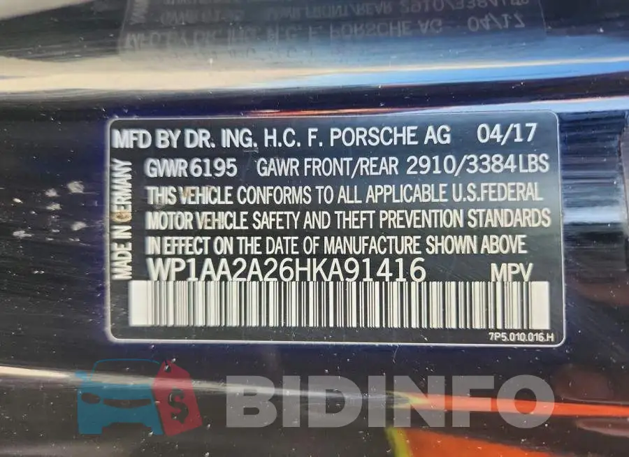 WP1AA2A26HKA91416 Photo# 12
