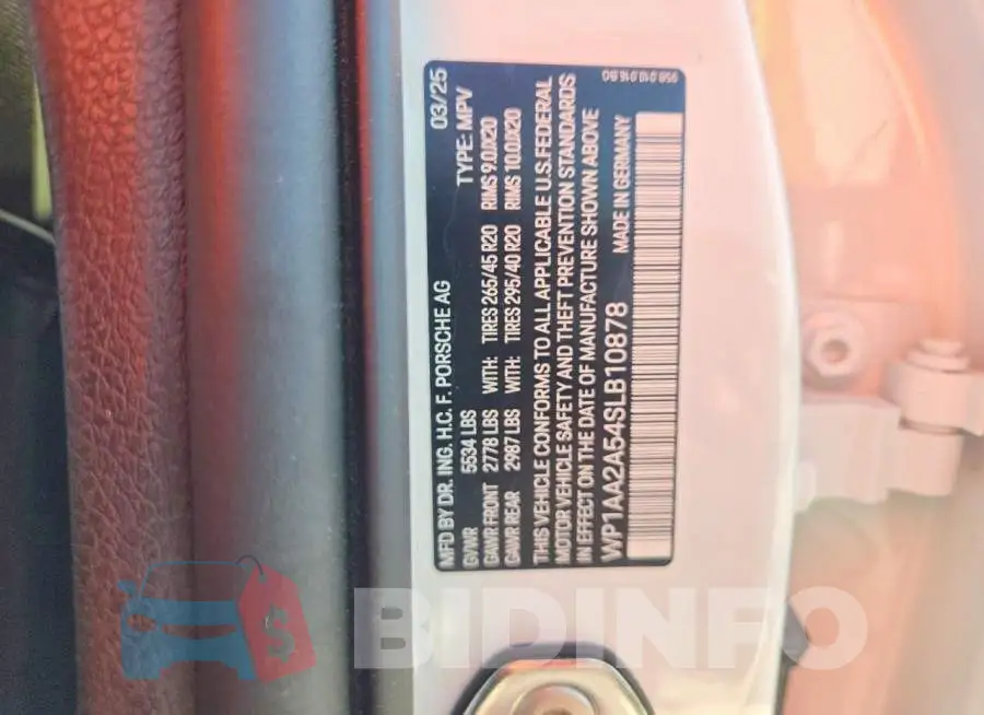 WP1AA2A54SLB10878 Photo# 13