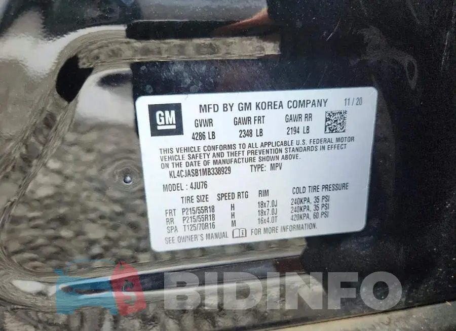 KL4CJASB1MB338929 Photo# 12