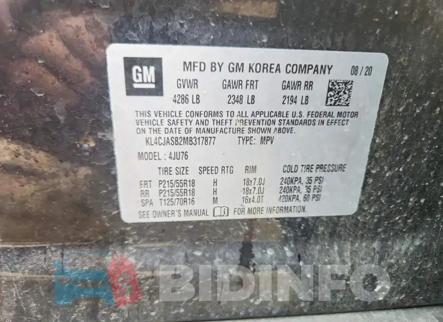 KL4CJASB2MB317877 Photo# 12