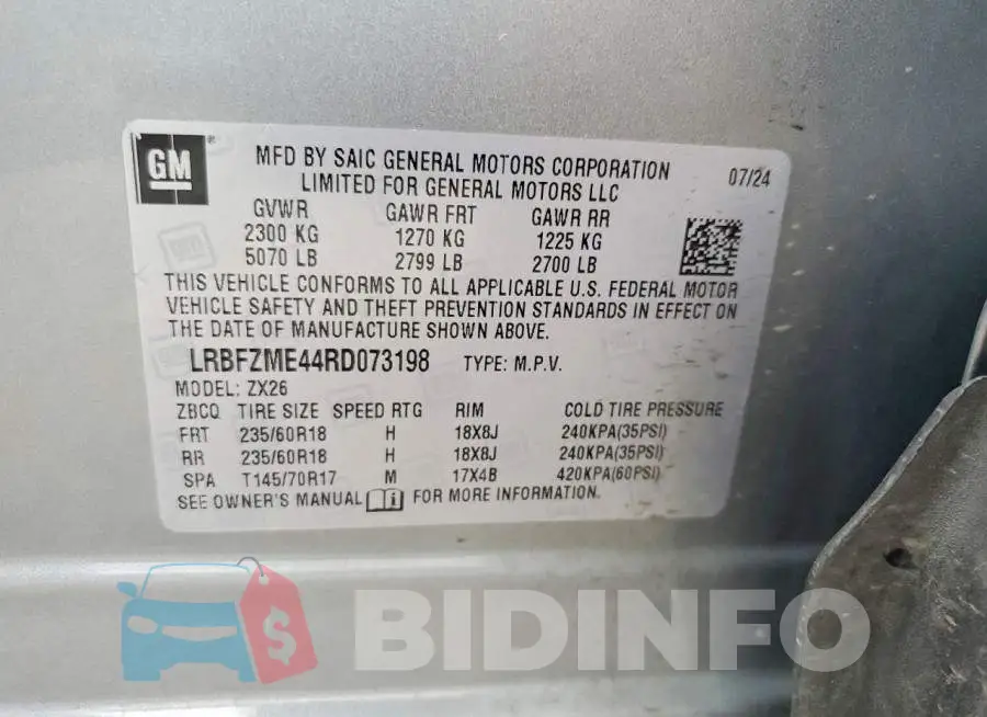 LRBFZME44RD073198 Photo# 13