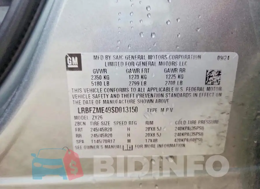LRBFZME49SD013150 Photo# 13