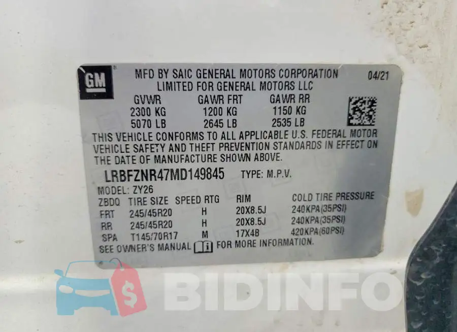 LRBFZNR47MD149845 Photo# 14