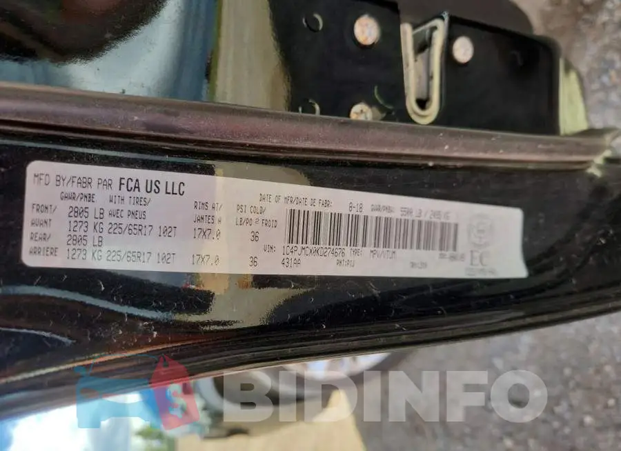 1C4PJMCX0KD274676 Photo# 14