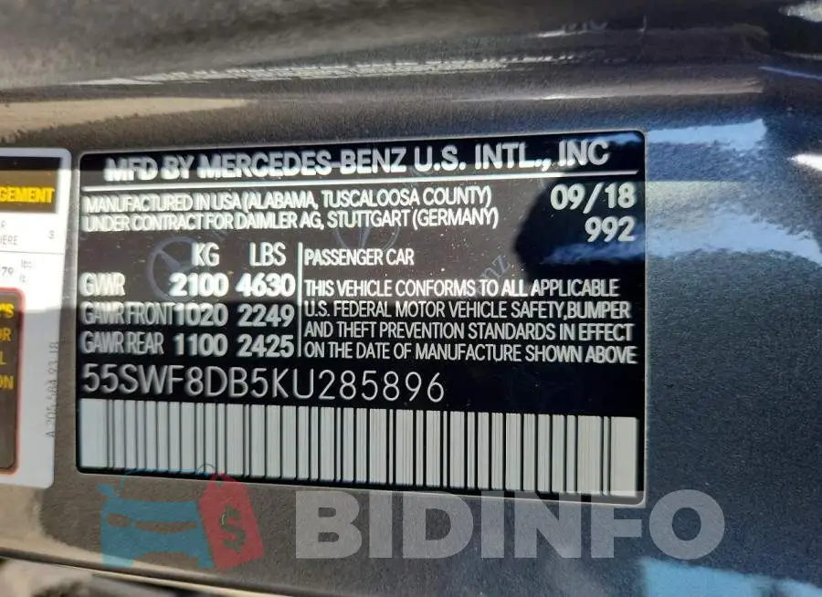 55SWF8DB5KU285896 Photo# 12