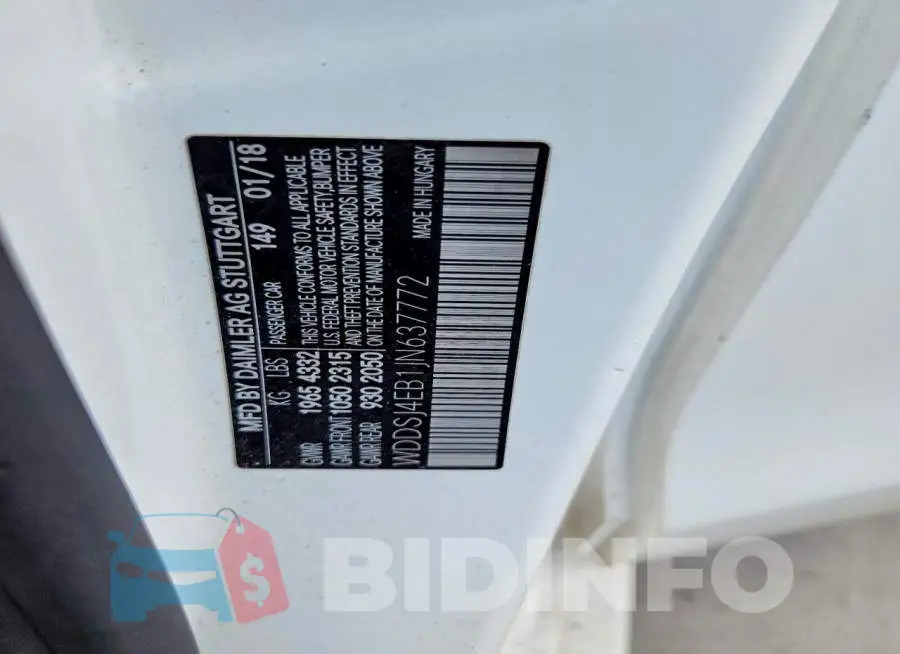WDDSJ4EB1JN637772 Photo# 12