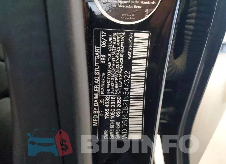 WDDSJ4EB2JN547322 Photo# 13