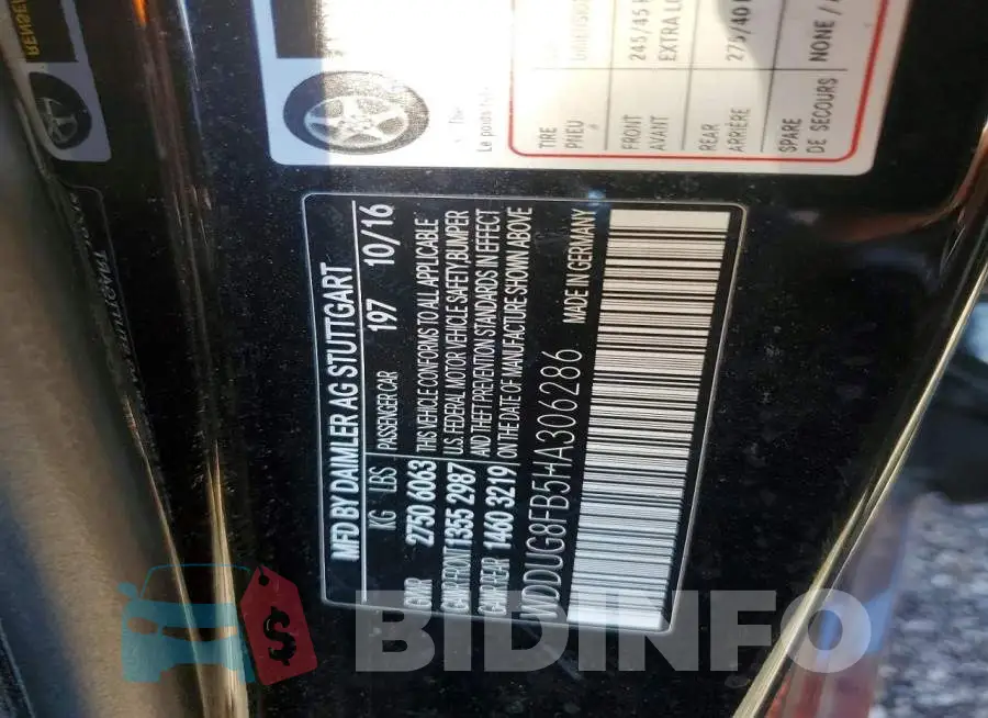 WDDUG8FB5HA306286 Photo# 12