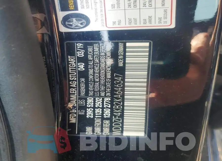 WDDZF4KB2KA646347 Photo# 13