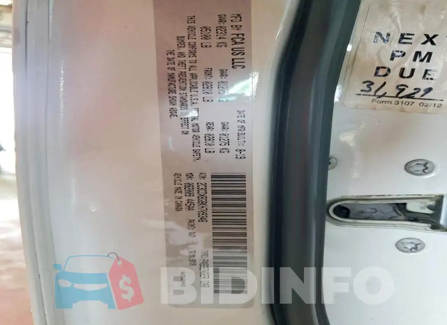 2C3CDXBG8KH709346 Photo# 12