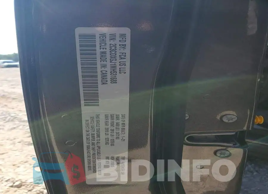 2C3CDXGJ1MH531688 Photo# 12