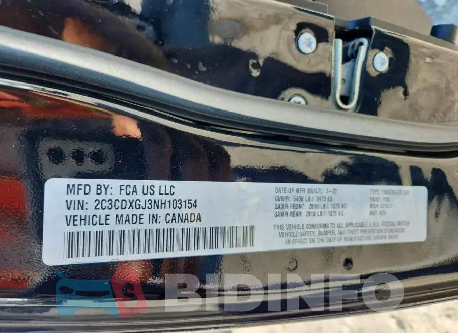2C3CDXGJ3NH103154 Photo# 12