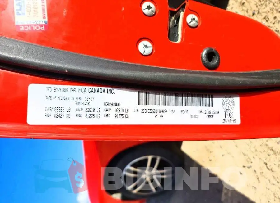 2C3CDZGG8JH184274 Photo# 12