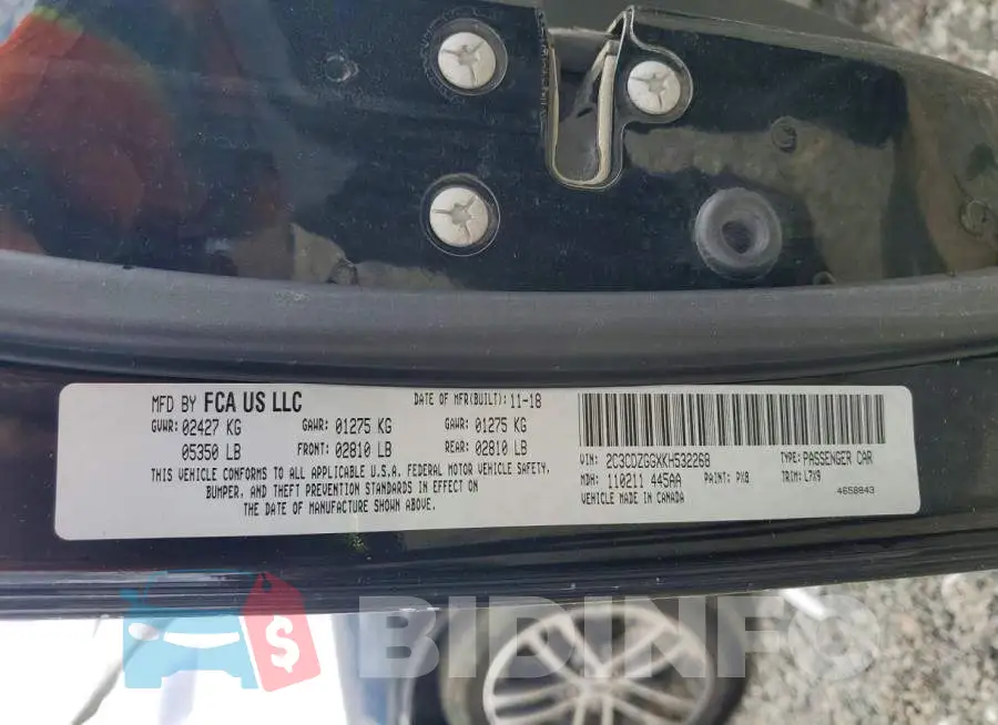 2C3CDZGGXKH532268 Photo# 12