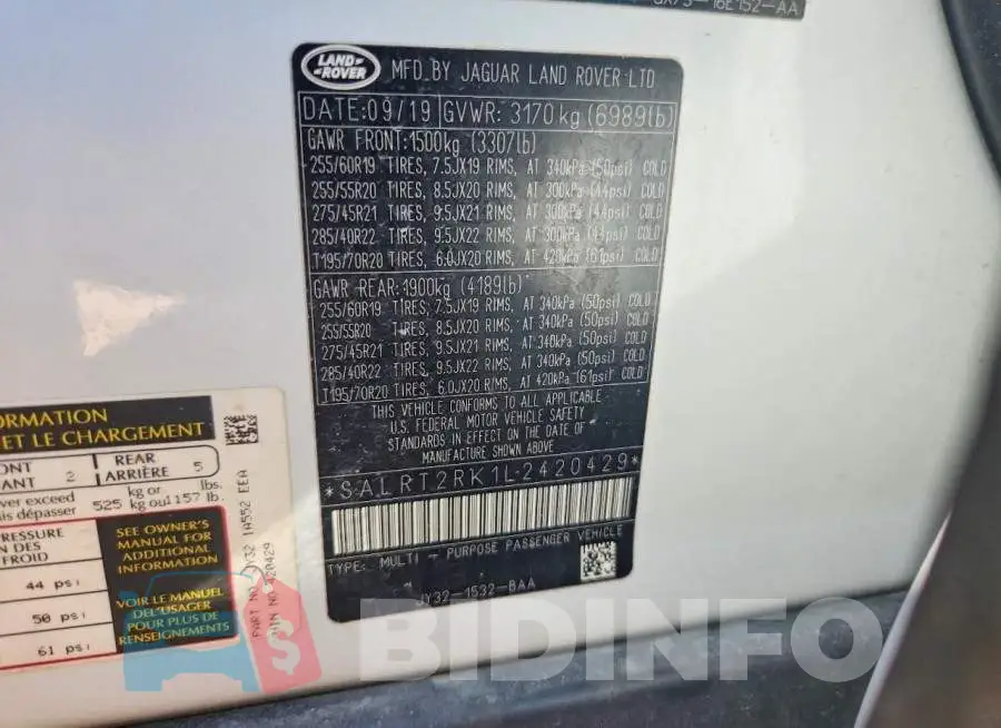 SALRT2RK1L2420429 Photo# 14