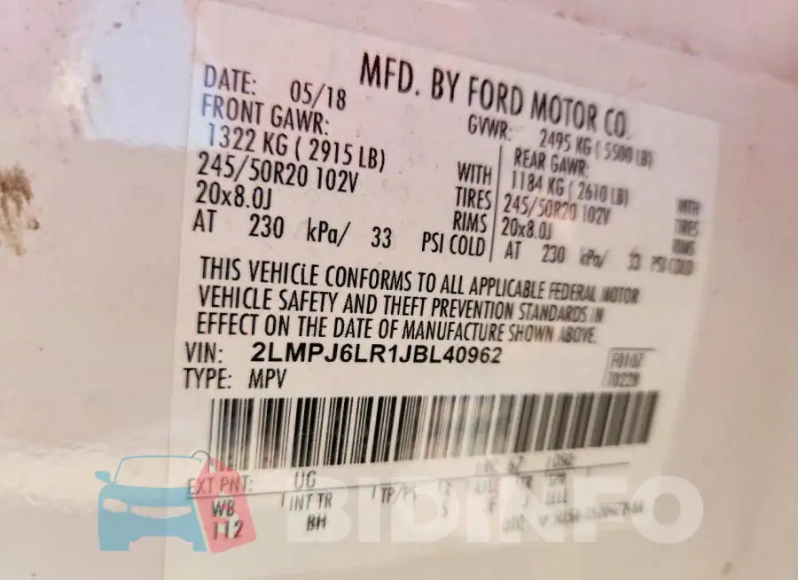 2LMPJ6LR1JBL40962 Photo# 14