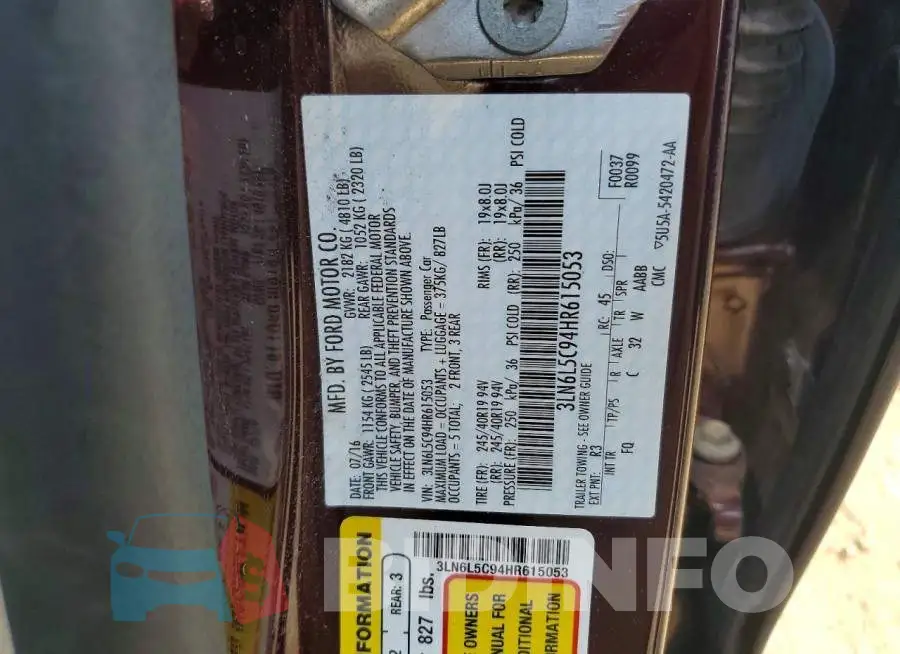 3LN6L5C94HR615053 Photo# 12