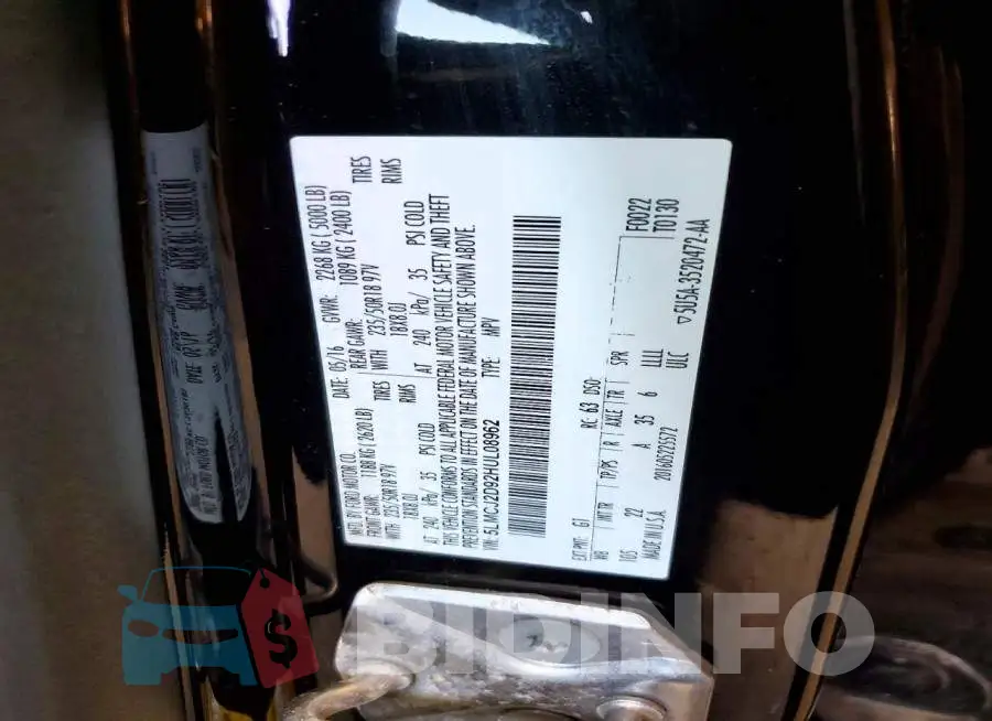 5LMCJ2D92HUL08962 Photo# 13
