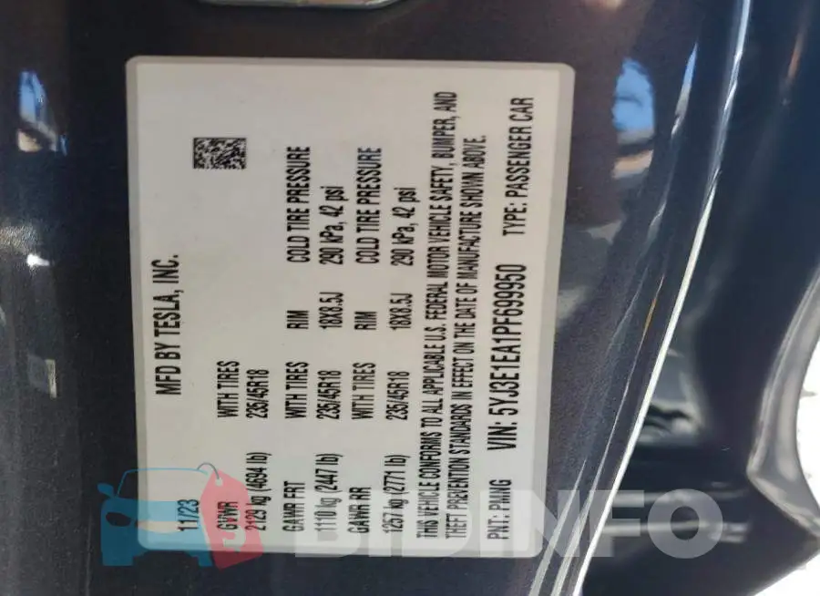 5YJ3E1EA1PF699950 Photo# 14