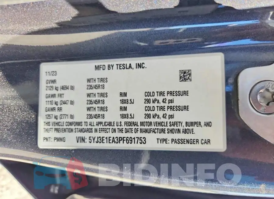 5YJ3E1EA3PF691753 Photo# 12