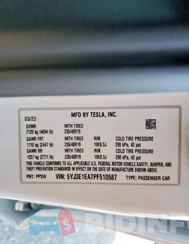 5YJ3E1EA7PF510587 Photo# 12