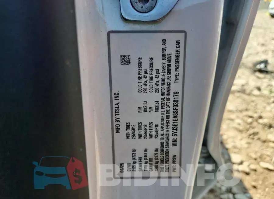 5YJ3E1EA8SF038179 Photo# 12