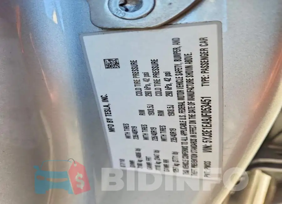 5YJ3E1EA9JF053451 Photo# 12