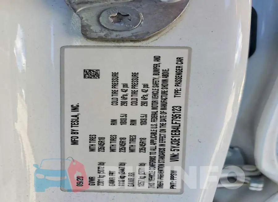 5YJ3E1EB4LF795123 Photo# 12