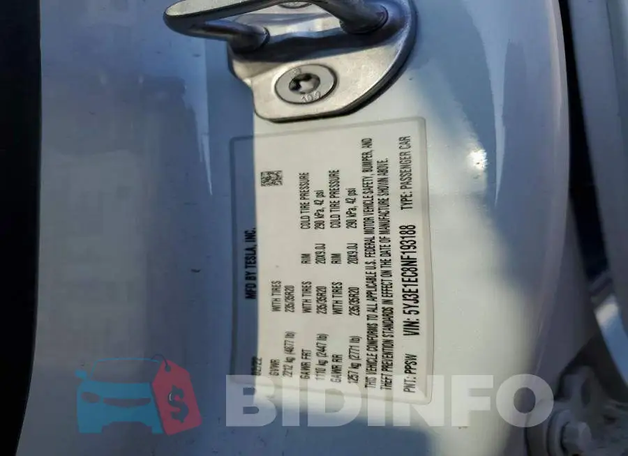 5YJ3E1EC8NF193188 Photo# 12
