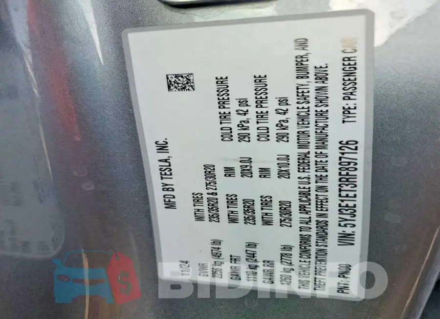 5YJ3E1ET3RF897126 Photo# 12
