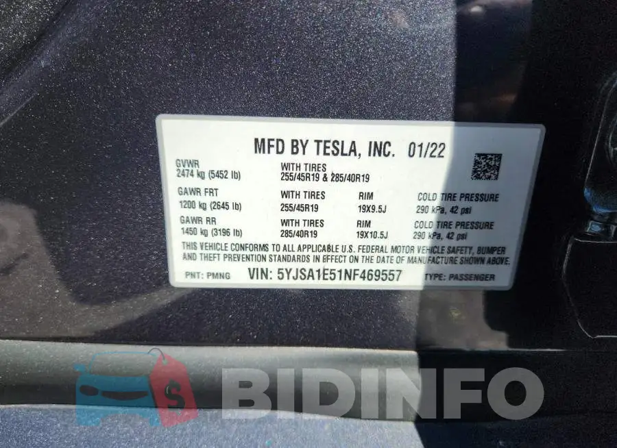 5YJSA1E51NF469557 Photo# 13
