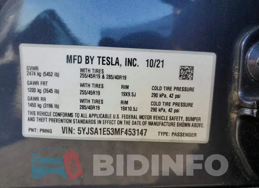 5YJSA1E53MF453147 Photo# 12